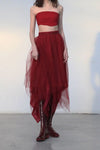 Marc Le Bihan 2590 Collection of Triple Tulle Silk Skirts Handmade in France MLB-2590-HONG Red